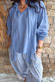 Larc Poet Blouse Denim